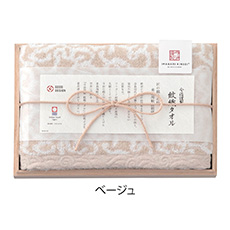 紋織タオルフェイスタオル ベージュ